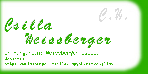 csilla weissberger business card